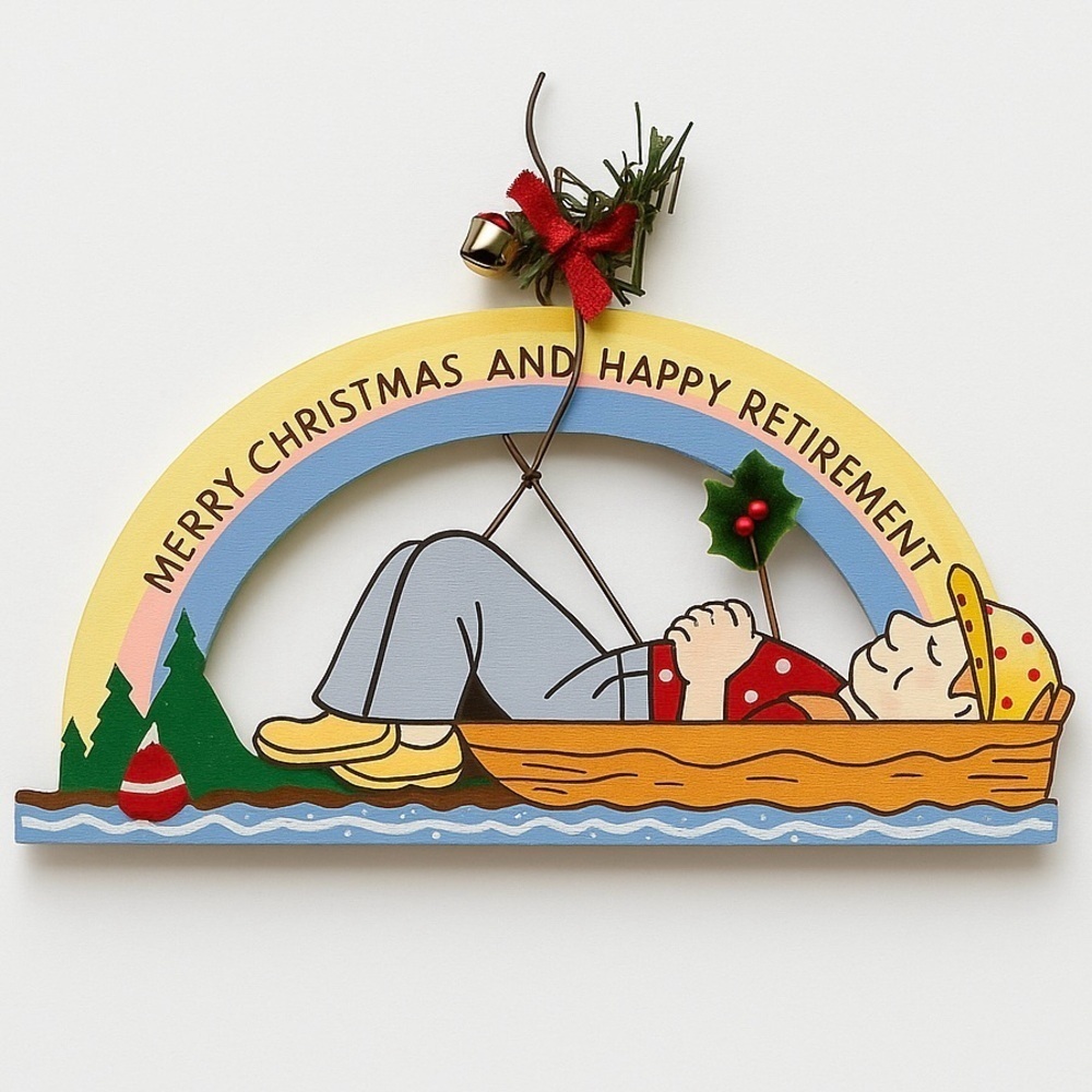 Merry Christmas and Happy Retirement Fisherman Ornament